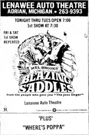 Lenawee Drive-In Theatre - March 27 1976 Ad (newer photo)